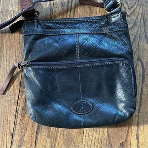 Fossil leather crossbody